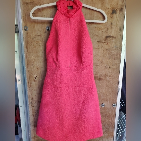 Rebecca Vallance Halter Dress 4 NWOT  Peach lined No Bow - Picture 8 of 8